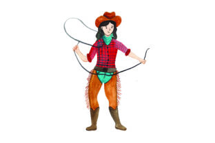 Cowgirl with Lasso - Watercolor: A Crafts Branding Review