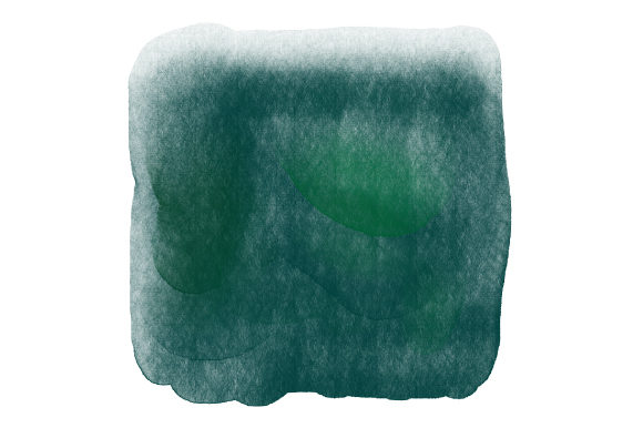 Dark Green Watercolor Swatch in Real Embroidery Work