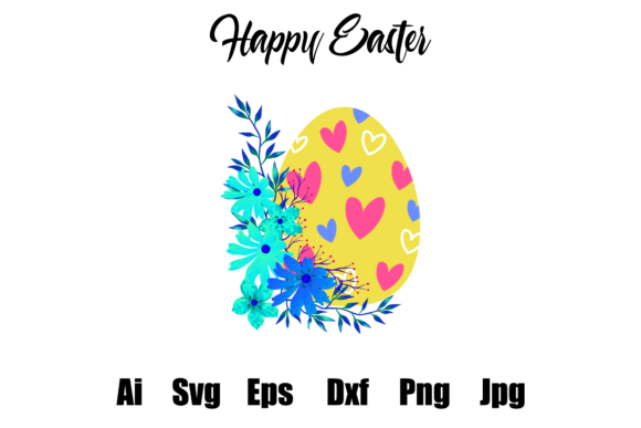 Easter Watercolor Flower Graphics & Illustrations