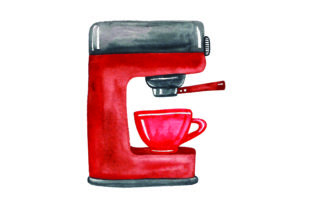 Espresso Machine Watercolor for Food Amp Crafts