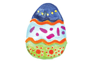 Painted Easter Egg in Watercolor β A Designerβs Take