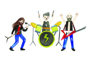 Rock Band – Watercolor: Music & Crafts Design