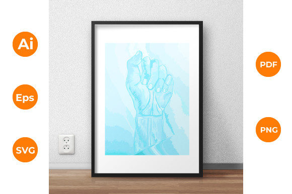Watercolor Hand Vector Design: Graphics & Illustrations