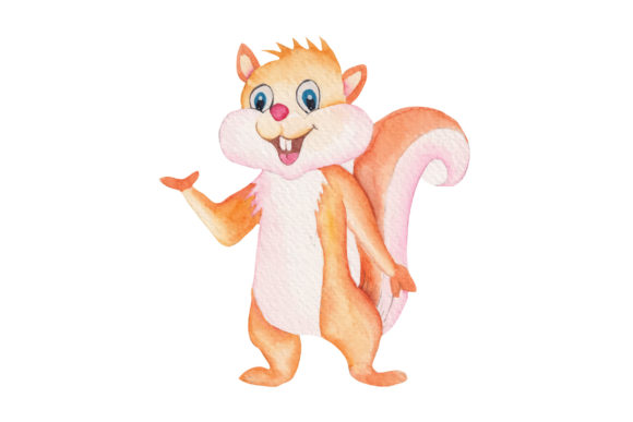 Watercolor Squirrel Graphic: Brand-Ready Graphics & Illustrations