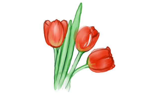 Watercolour Tulips: Nature Amp & Crafts Design Review
