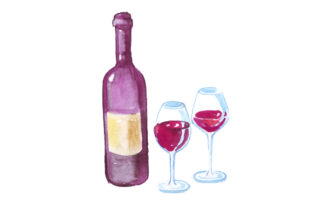 Wine Watercolor Crafts for Digital Product Sellers